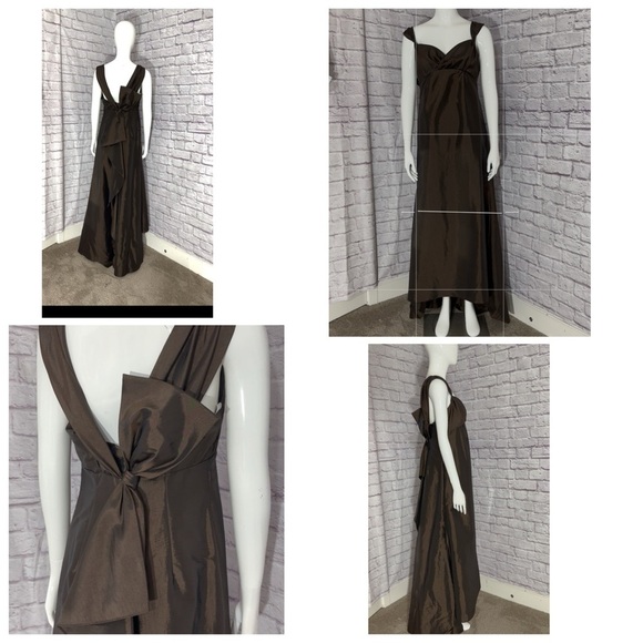 David's Bridal Dresses & Skirts - David Bridal party brown long dress